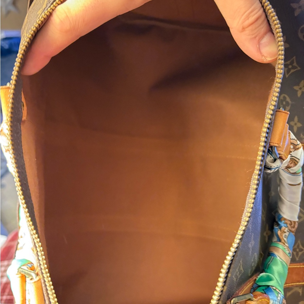 Louis Vuitton Brown Monogram Canvas Keepall 55 Duffel Bag with unbranded strap - Picture 12 of 15